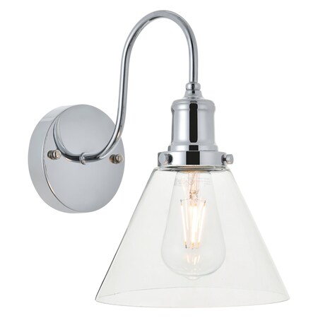 Histoire One Light Chrome Wall Sconce